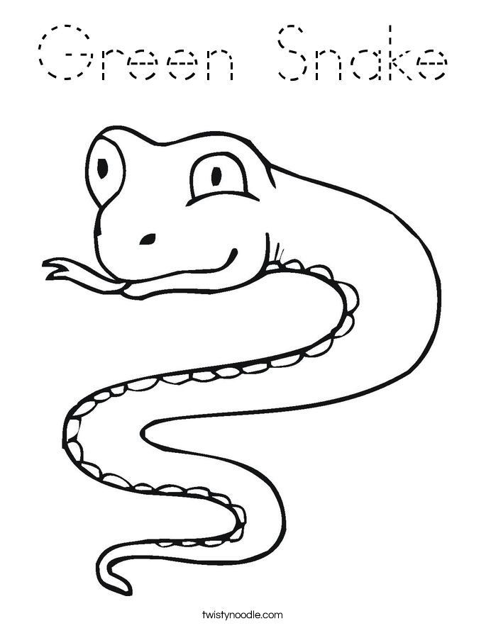 Green Snake Coloring Page