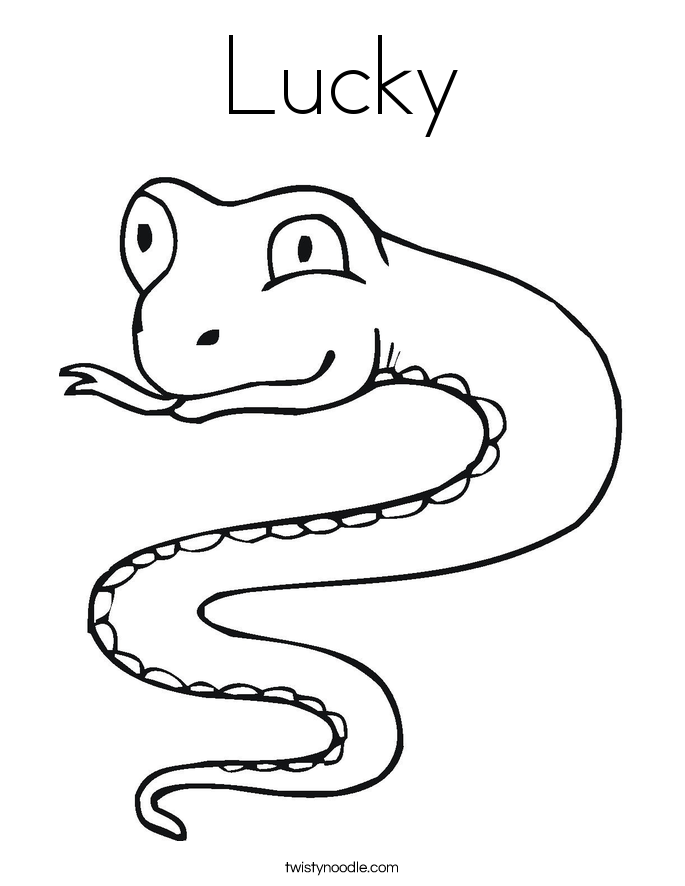 Lucky Coloring Page