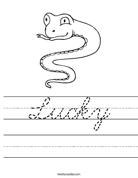 Snake Worksheet