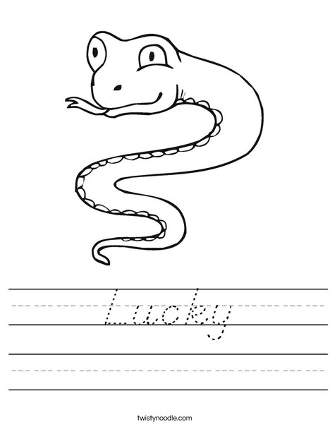 Snake Worksheet