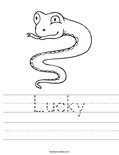 Lucky Worksheet