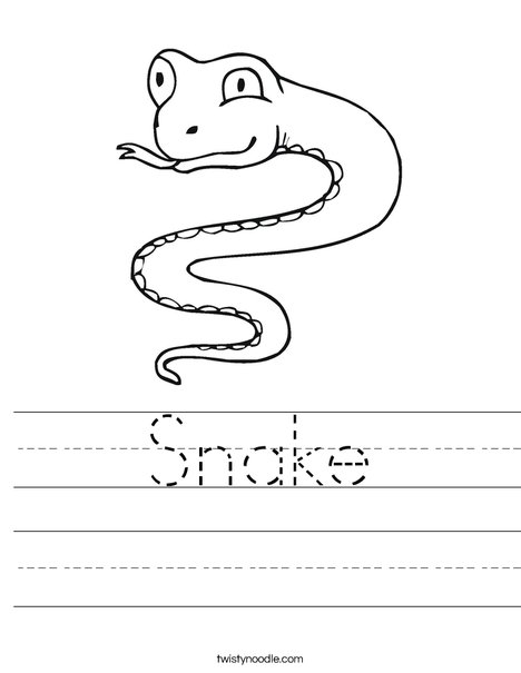 Snake Worksheet