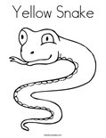 Yellow SnakeColoring Page