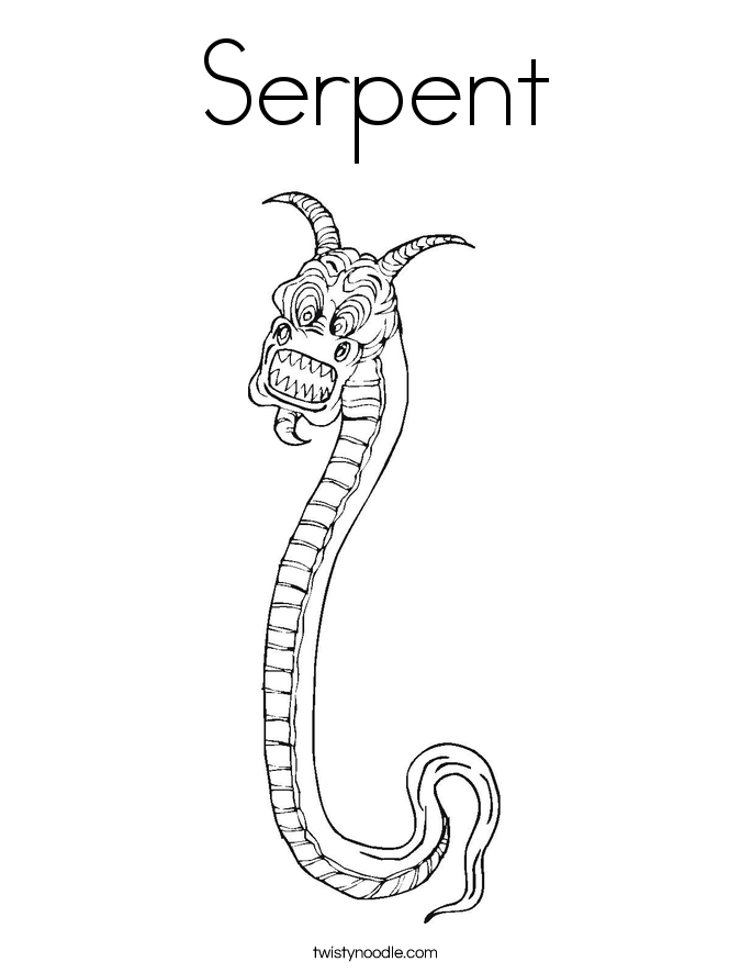 Serpent Coloring Page