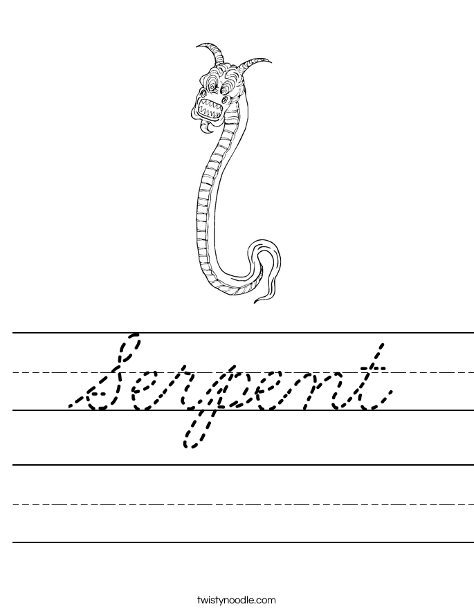 Serpent Worksheet