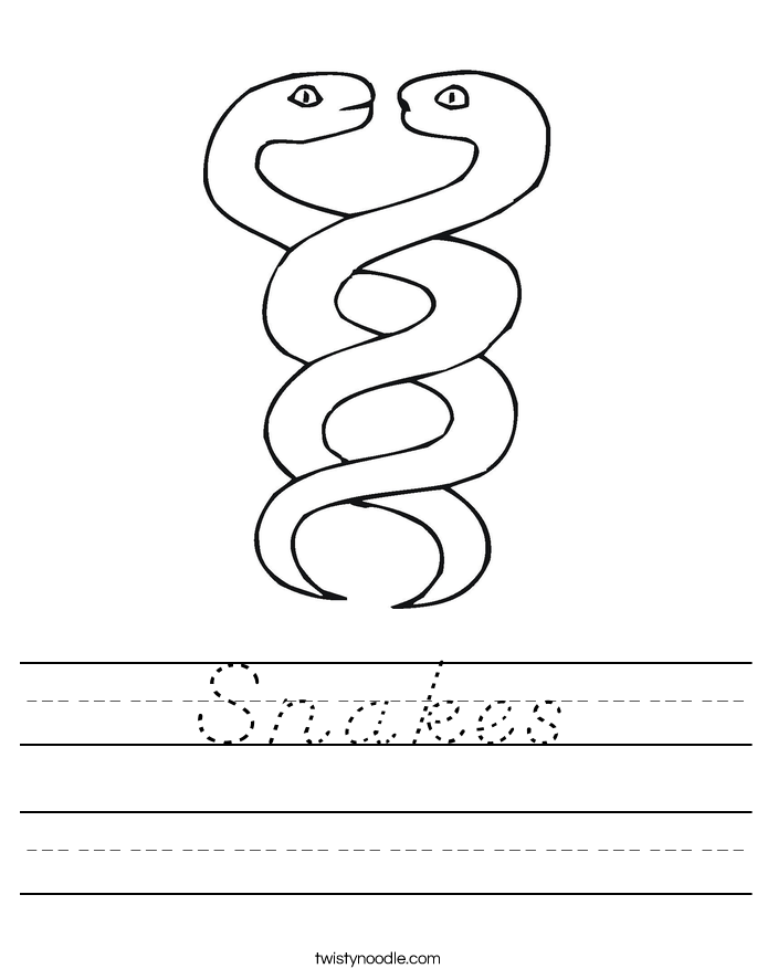 Snakes Worksheet