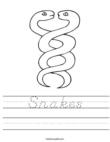 Two Snakes Worksheet