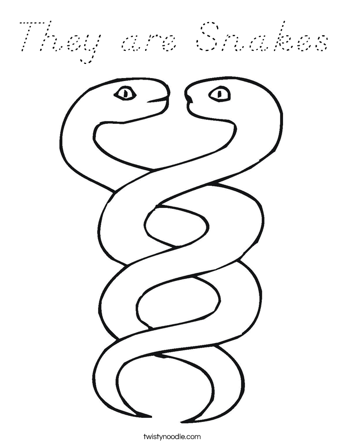 They are Snakes Coloring Page