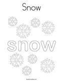 Snow Coloring Page