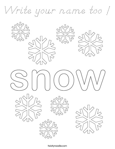 Snow Coloring Page