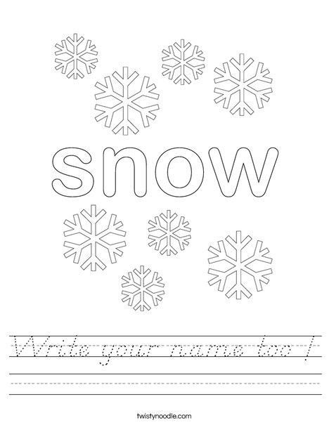 Snow Worksheet