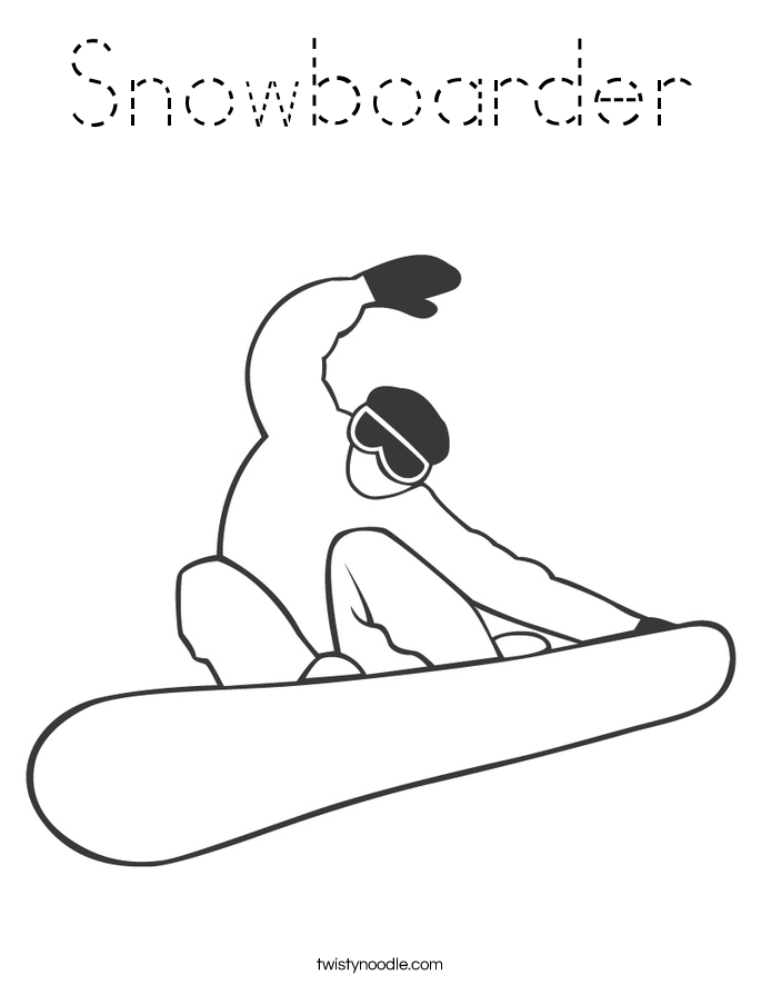 Snowboarder Coloring Page