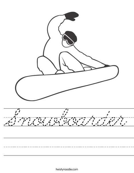 Snowboarder Worksheet