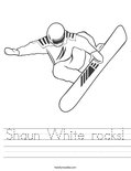 Shaun White rocks! Worksheet