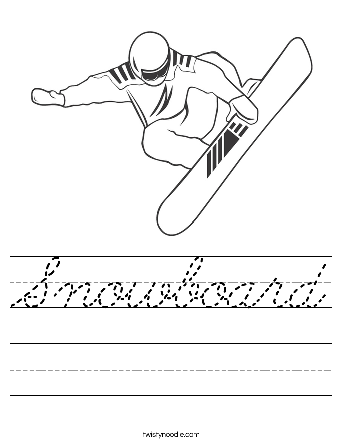 Snowboard Worksheet