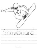 Snowboard Worksheet
