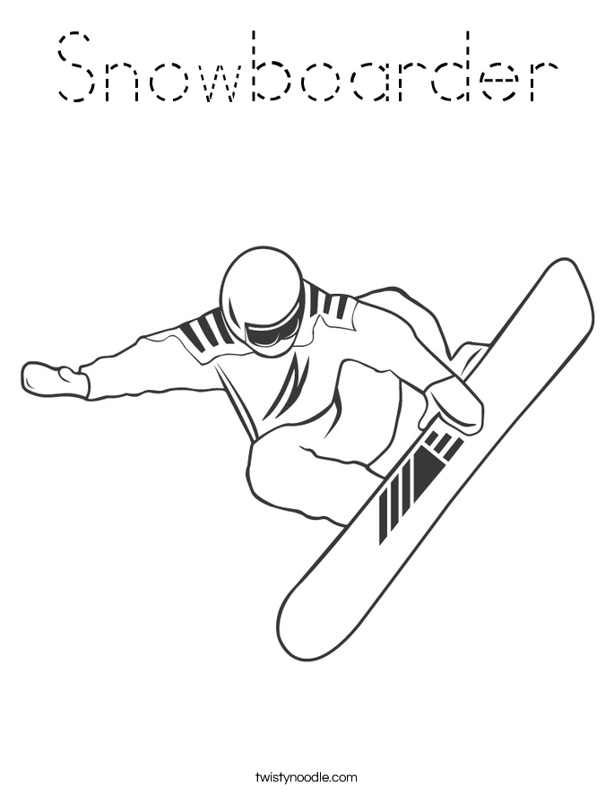 Snowboarder Coloring Page
