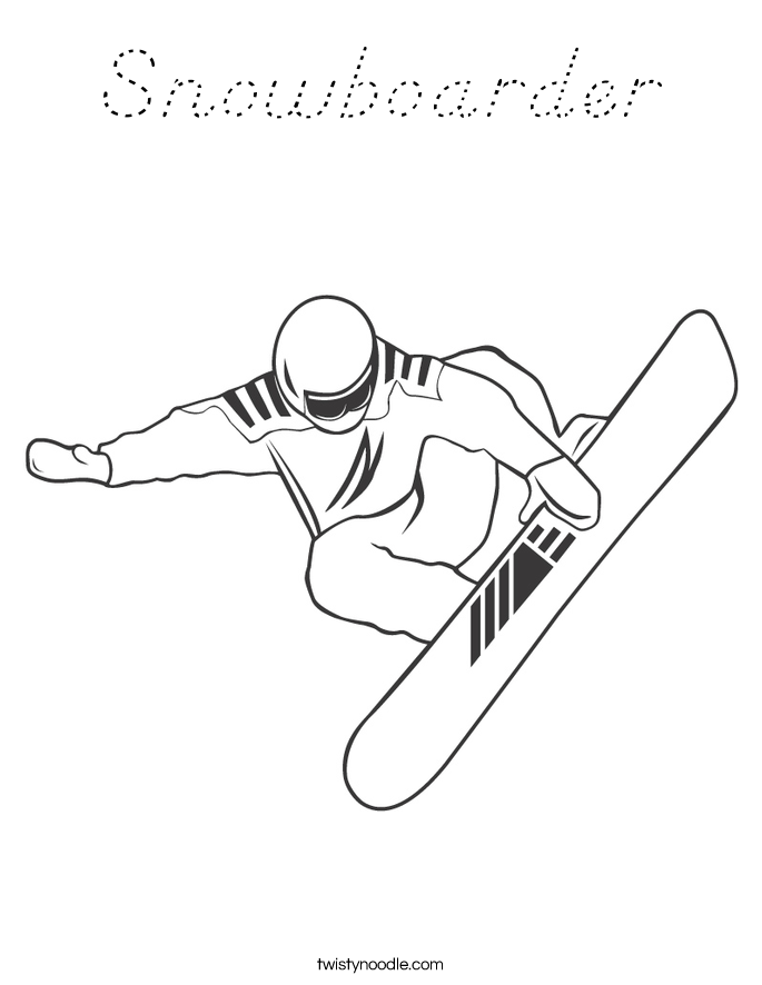 Snowboarder Coloring Page