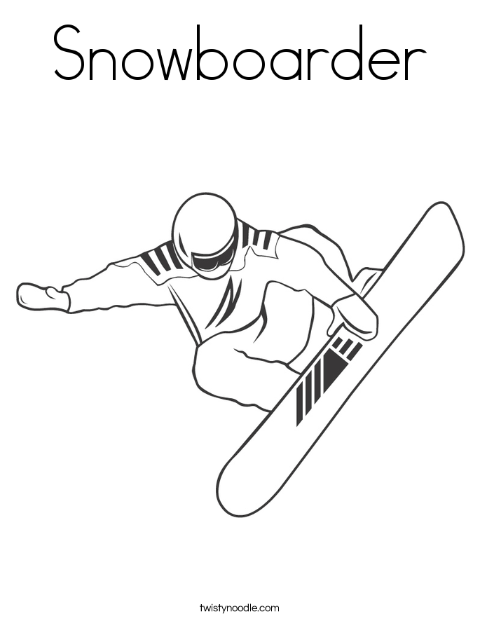 Snowboarder Coloring Page