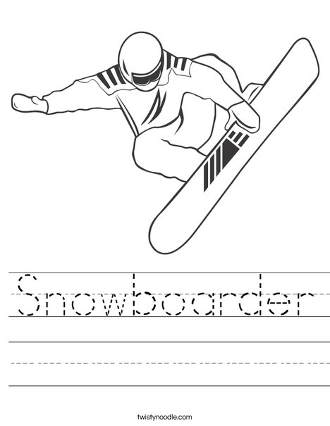 Snowboarder Jumping Worksheet