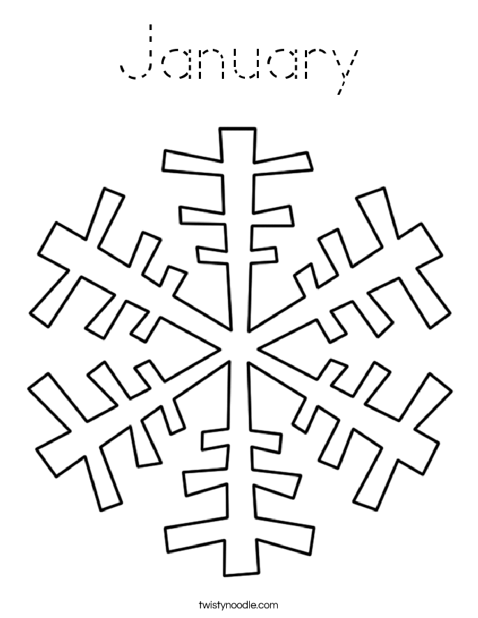 January Coloring Page