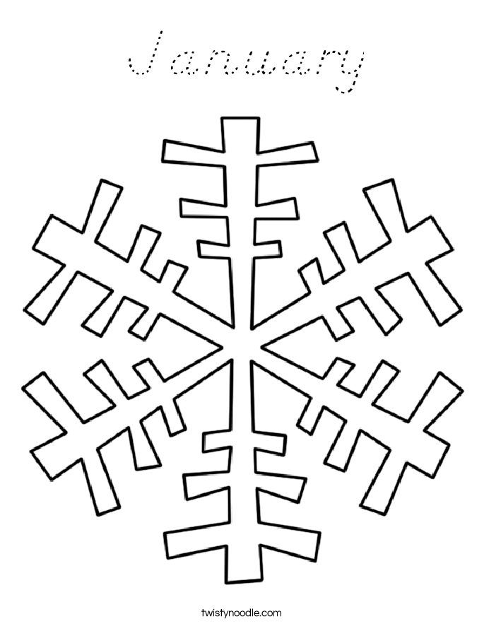 January Coloring Page