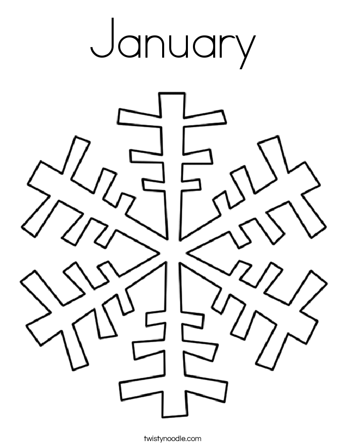 January Coloring Page