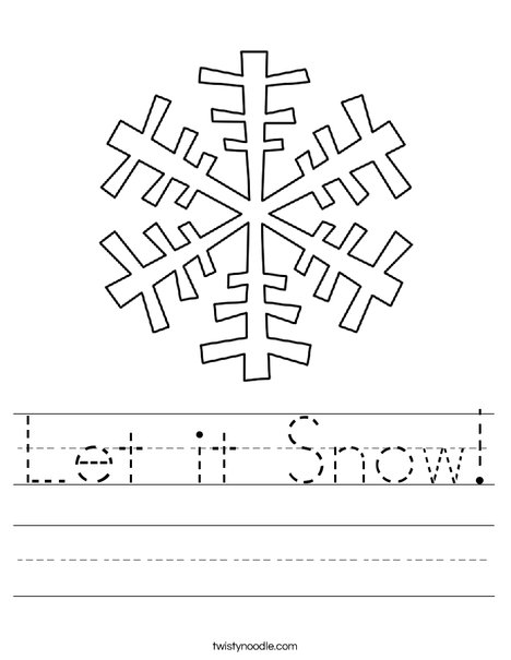 Let it Snow Worksheet