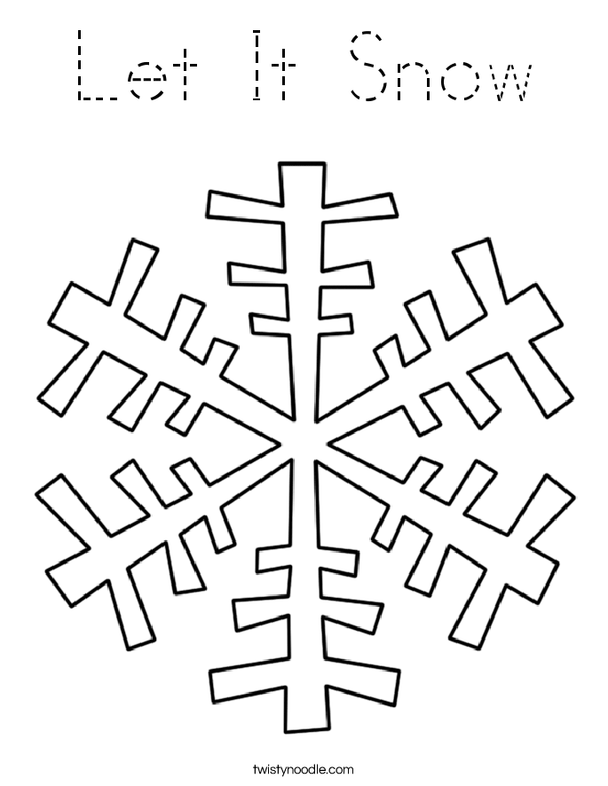 Let It Snow Coloring Page