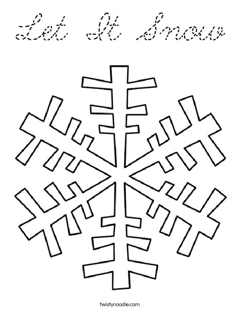 Let it Snow Coloring Page