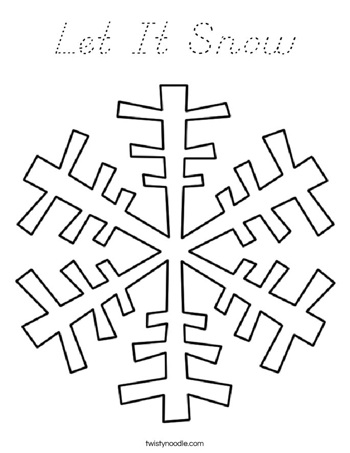 Let It Snow Coloring Page