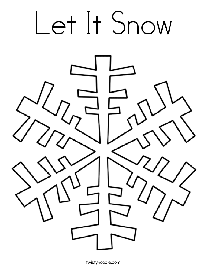 Let It Snow Coloring Page