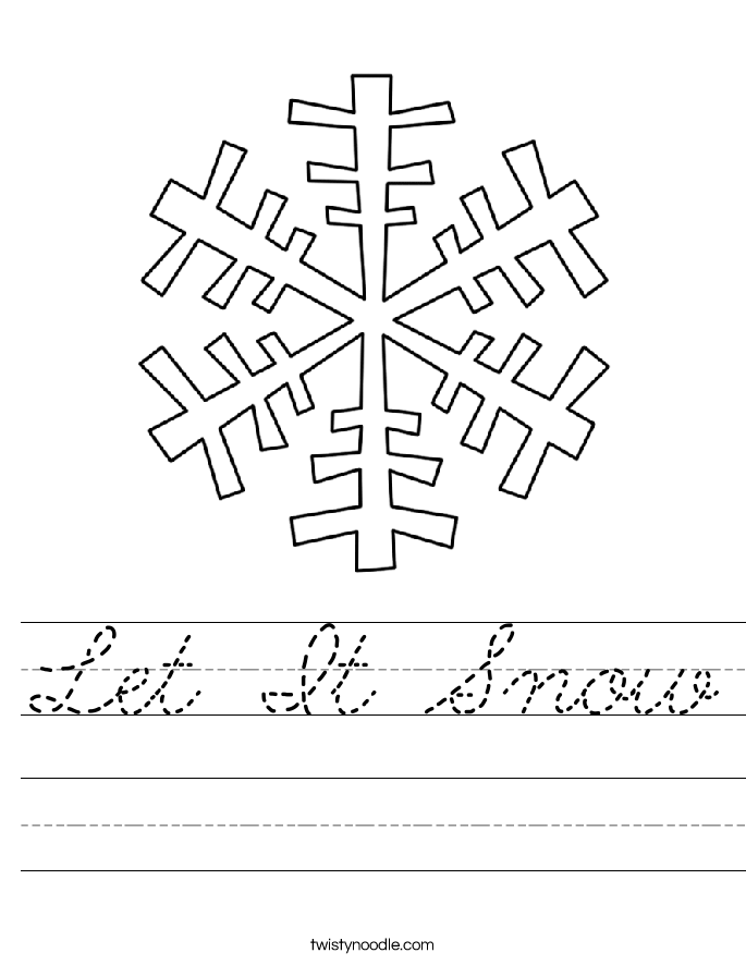 Let It Snow Worksheet