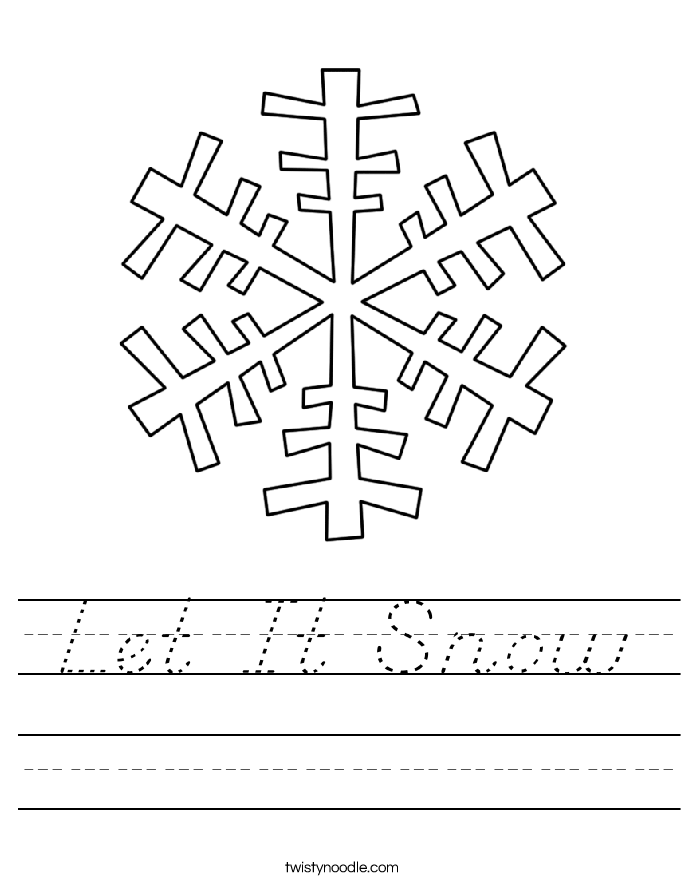 Let It Snow Worksheet