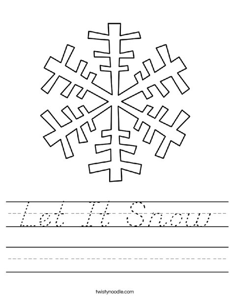 Let it Snow Worksheet