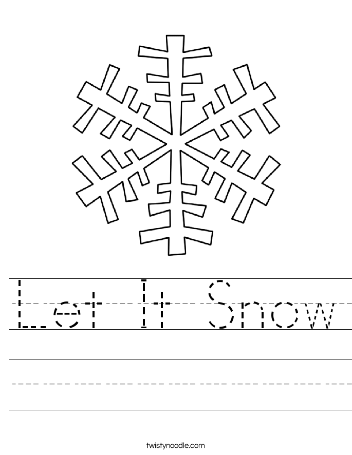 Let It Snow Worksheet