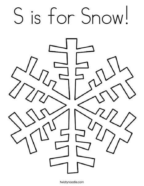 snowy coloring page