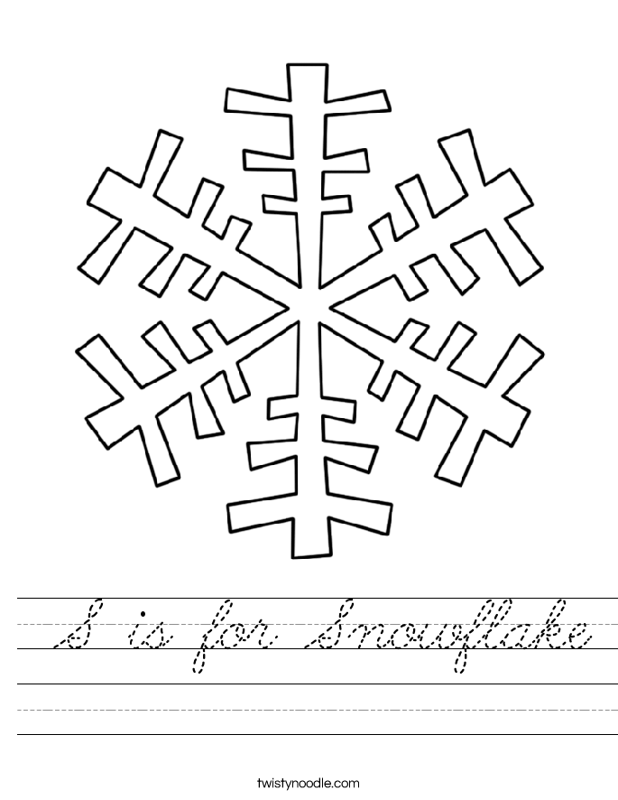  S is for Snowflake Worksheet