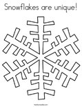 Snowflakes are unique! Coloring Page