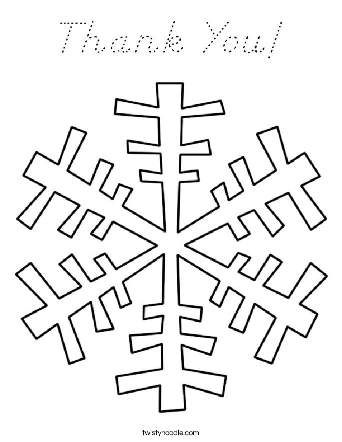 Thank You! Coloring Page