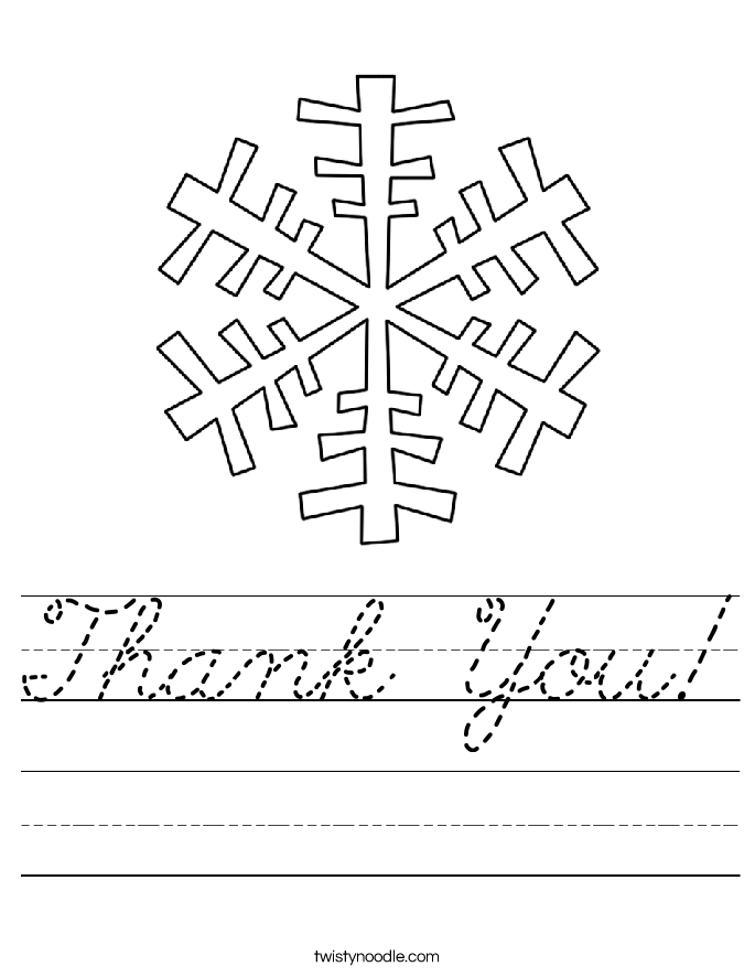 Thank You! Worksheet