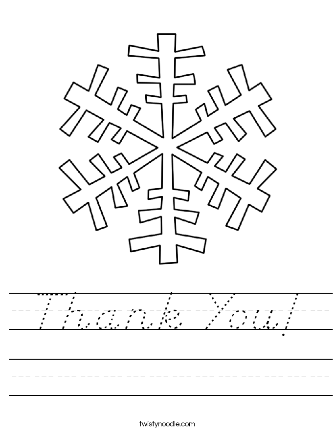 Thank You! Worksheet