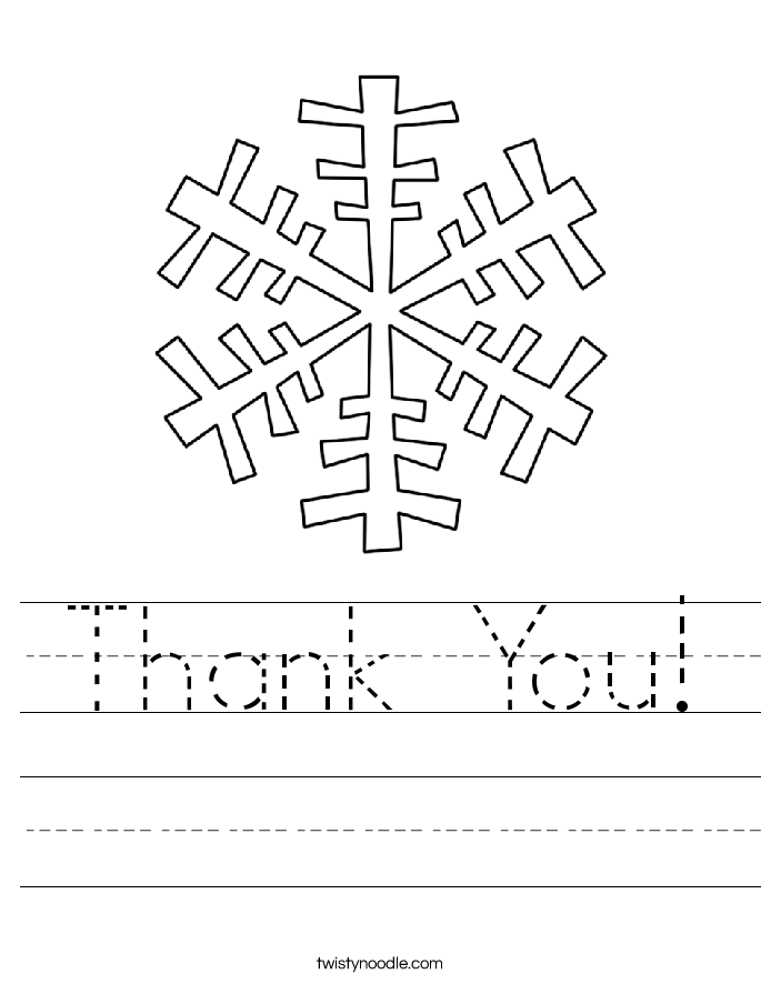 Thank You! Worksheet