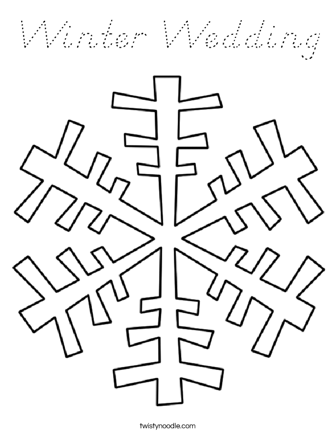 Winter Wedding Coloring Page