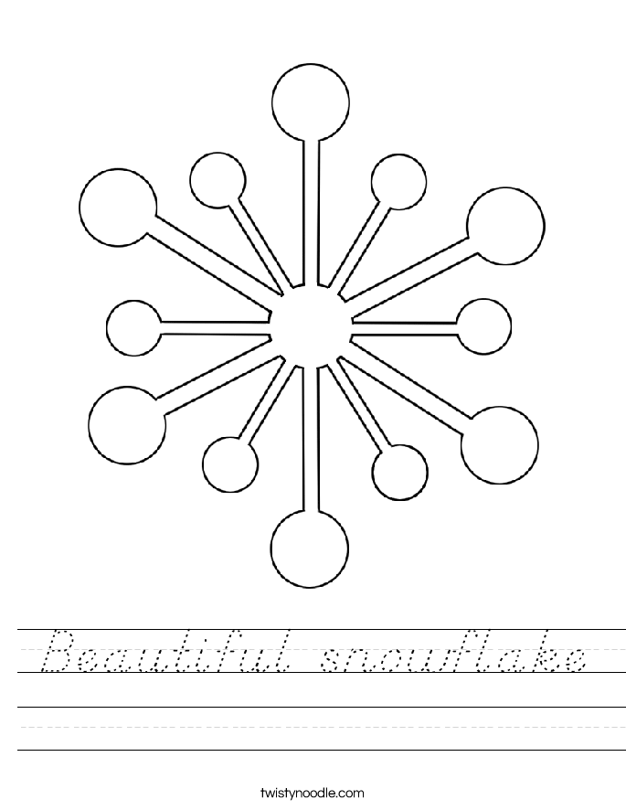 Beautiful snowflake Worksheet