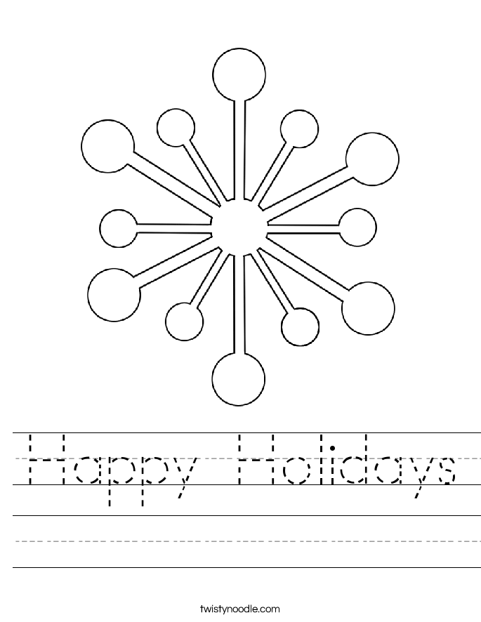 Happy Holidays Worksheet