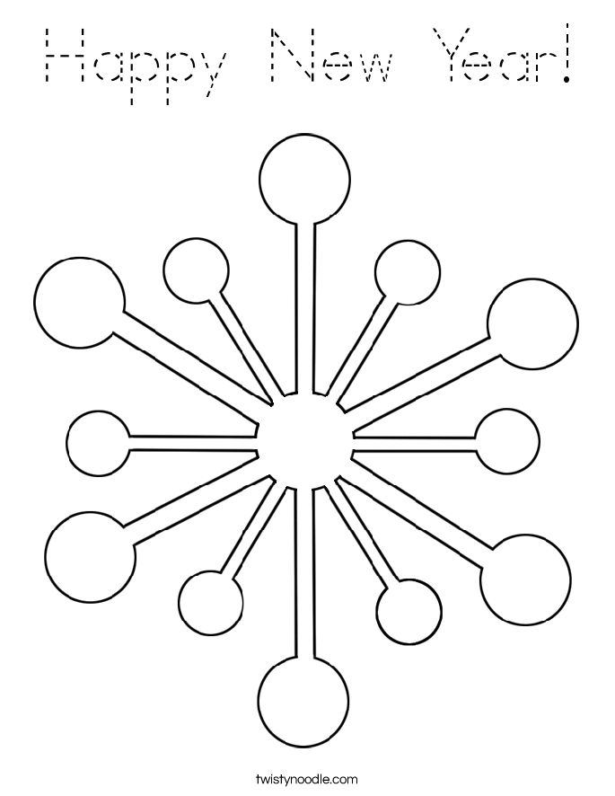 Happy New Year! Coloring Page