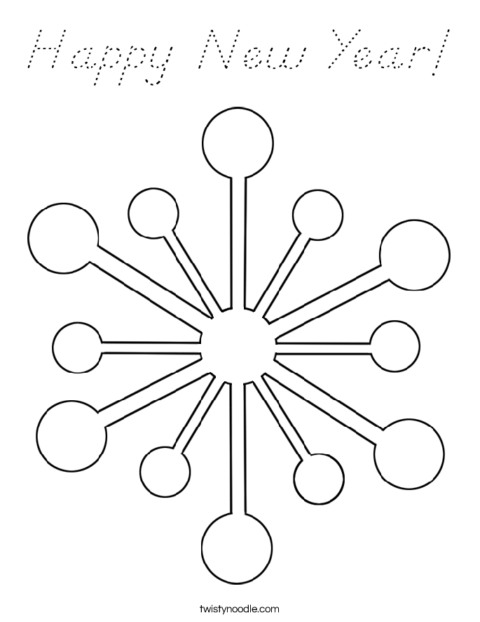 Happy New Year! Coloring Page