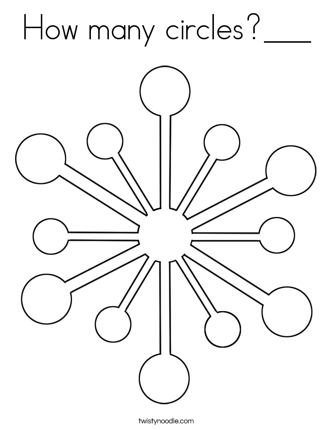 How many circles?___ Coloring Page