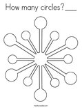 How many circles?___ Coloring Page